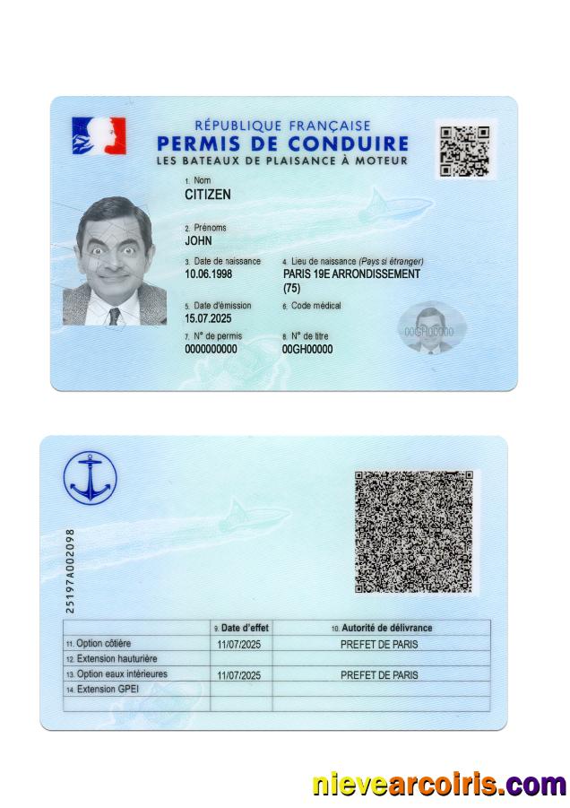 France driving license 2025-present